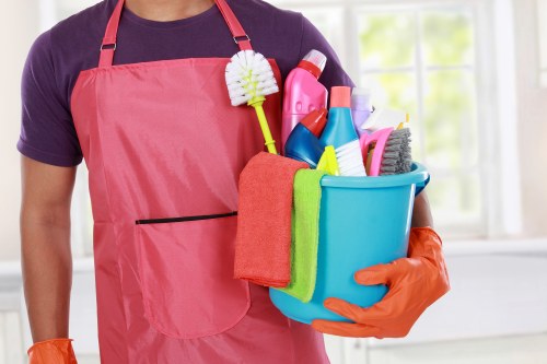 Cleaners Hackney sorting recyclable materials at the start of a sustainable waste process