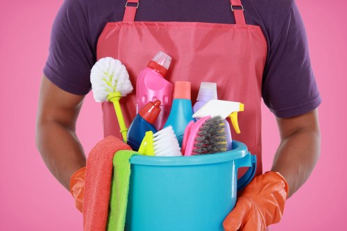 Cleaning team focusing on workplace health and wellbeing