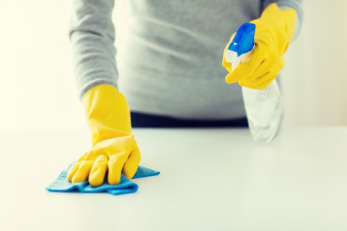 Local carpet cleaning equipment used in a Hackney home