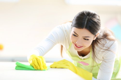 Detailed post-construction cleaning of a renovated room in Hackney